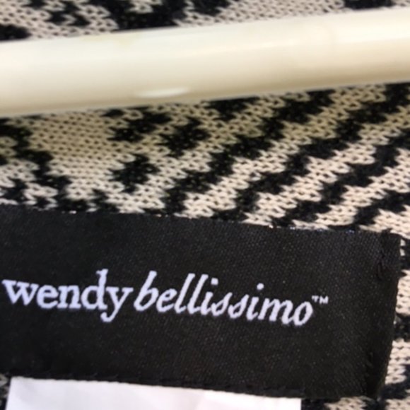 Waterfall cardigan NWOT with geometric design M. - Picture 6 of 9